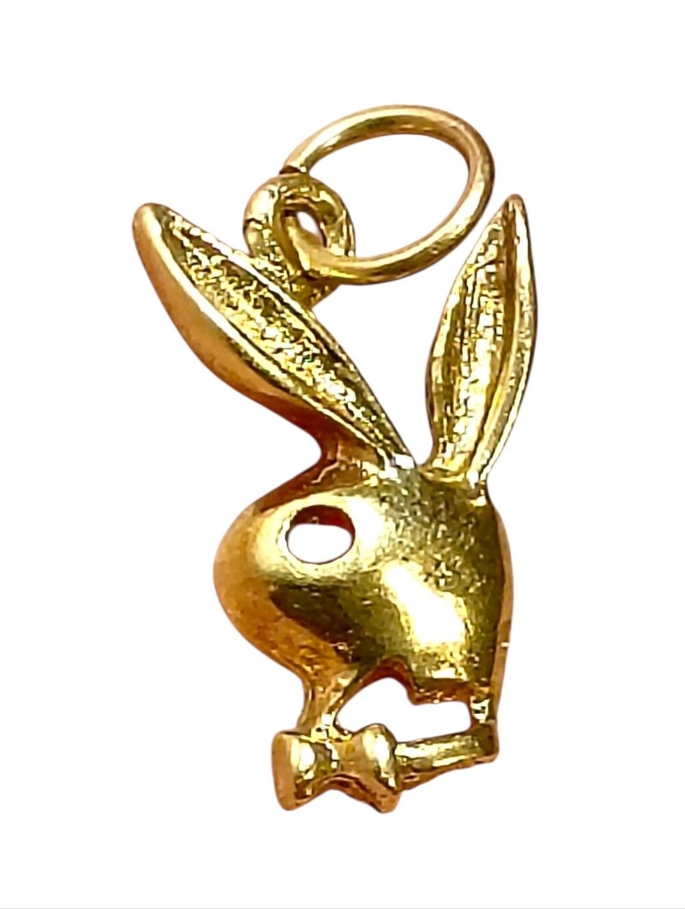 Genuine Playboy Bunny 14k Yellow Gold Vintage 1980 Charm Pendant 3/4" One Owner